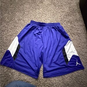 Jordan Blue and White Athletic Shorts